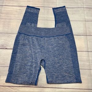 Sekermaet Womens Blue Athletic Leggings Yoga Pants Sz M Polyamid